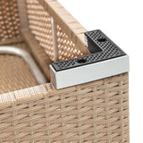 Gardeon 3 Piece Outdoor Wicker Lounge Set - Brown