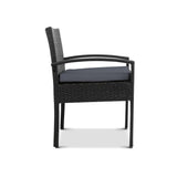 Gardeon Outdoor Furniture Bistro Wicker Chair Black