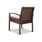 Gardeon Outdoor Furniture Bistro Wicker Chair Brown