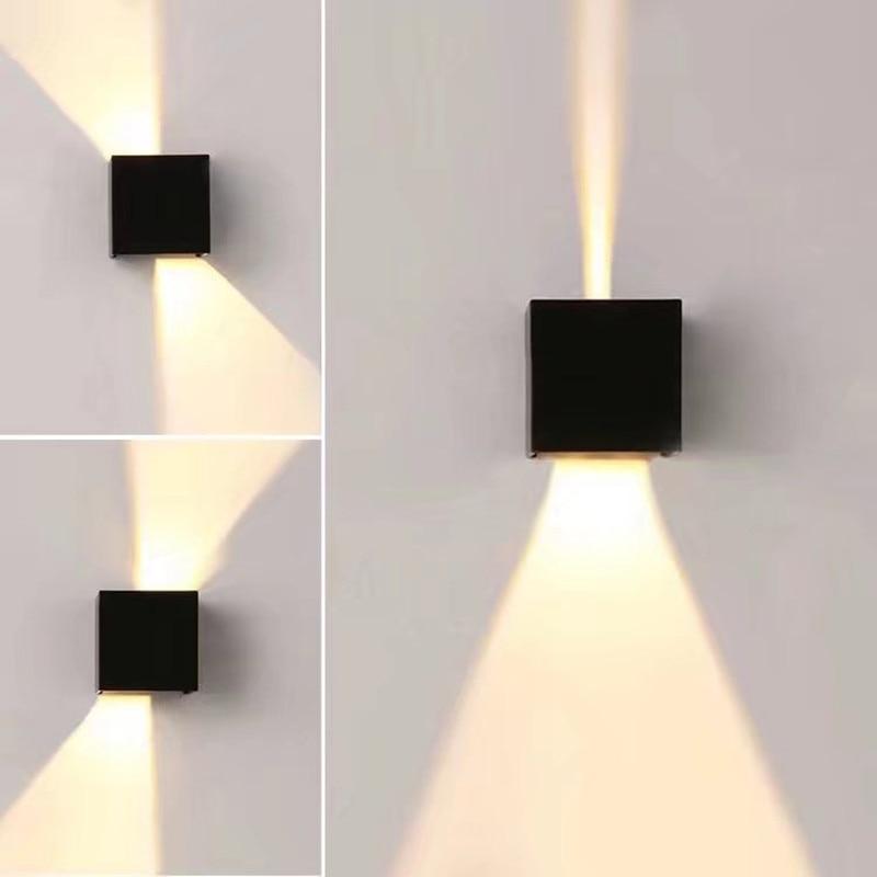 Modern Outdoor Waterproof Cube / Adjustable 12W COB LED Wall Lamp