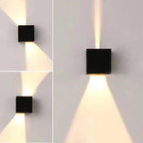 Modern Outdoor Waterproof Cube / Adjustable 12W COB LED Wall Lamp