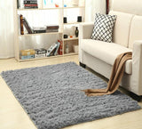 Modern Super Soft Silk Wool Shag Rug