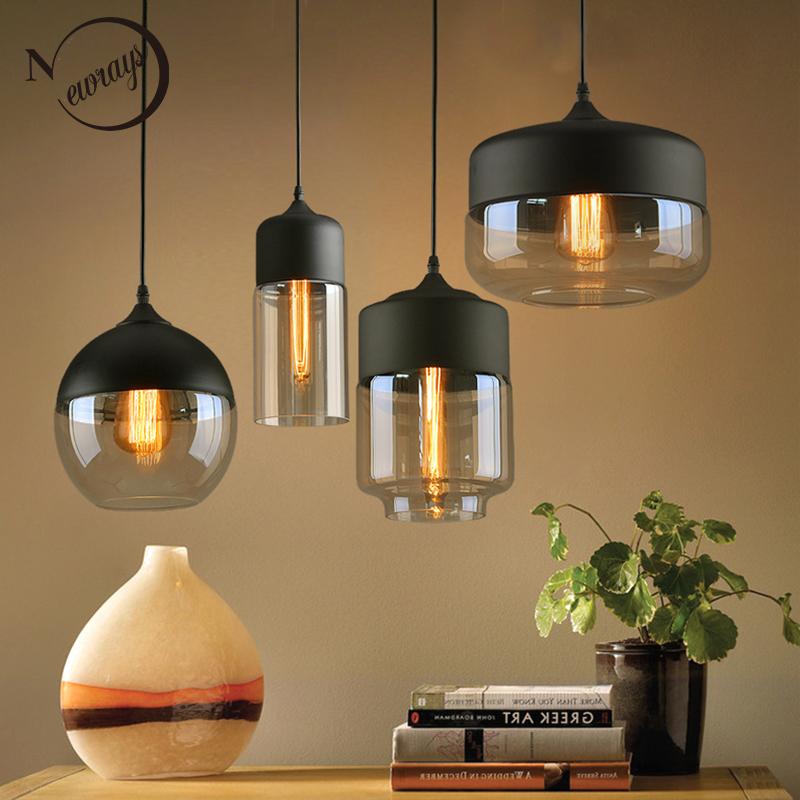 Nordic Modern loft hanging Glass Pendant Lamp