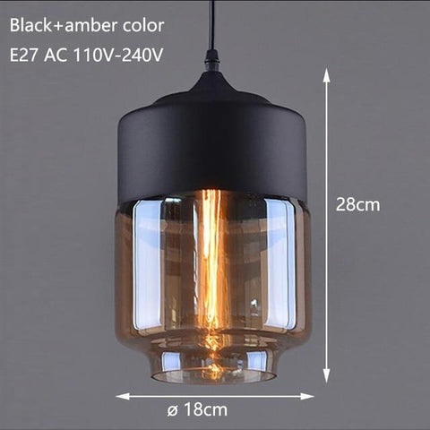 Nordic Modern loft hanging Glass Pendant Lamp