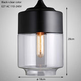 Nordic Modern loft hanging Glass Pendant Lamp