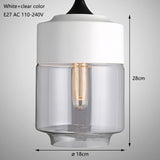 Nordic Modern loft hanging Glass Pendant Lamp