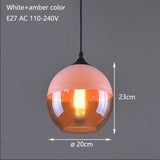 Nordic Modern loft hanging Glass Pendant Lamp
