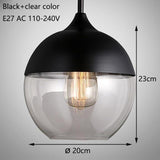 Nordic Modern loft hanging Glass Pendant Lamp
