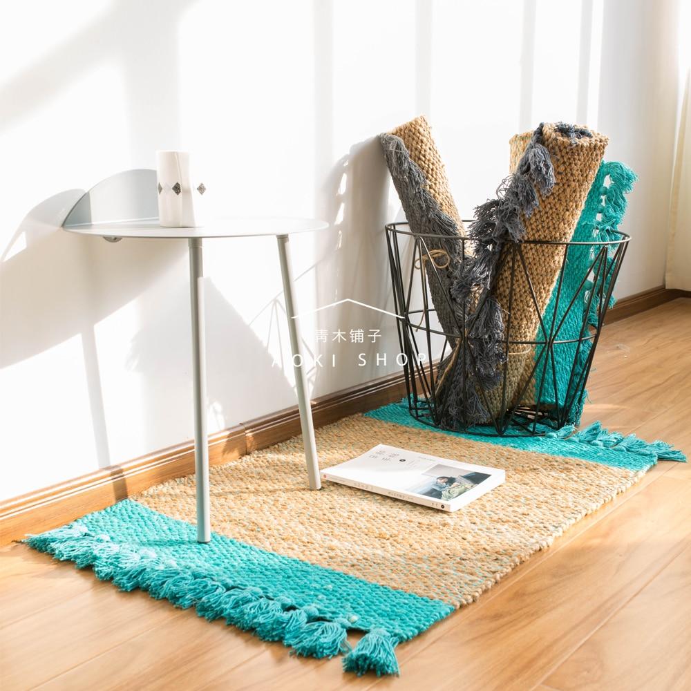 Jute hand-woven rug (60cm x 90cm)