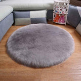 Soft Artificial Sheepskin Round Rug - Warm Chair Cover