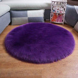 Soft Artificial Sheepskin Round Rug - Warm Chair Cover