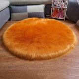 Soft Artificial Sheepskin Round Rug - Warm Chair Cover