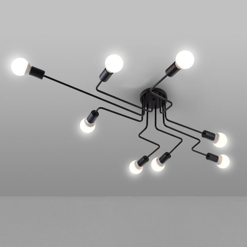 Black Iron 4/6/8 Branching Bubble Chandelier