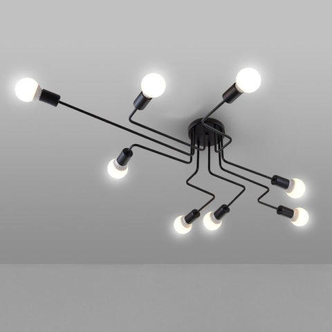 Black Iron 4/6/8 Branching Bubble Chandelier